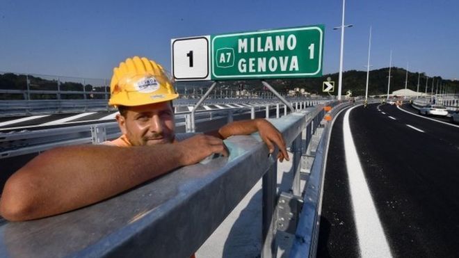 Así es el nuevo puente de Génova que sustituye al que se desplomó trágicamente hace dos años dejando 43 muertos