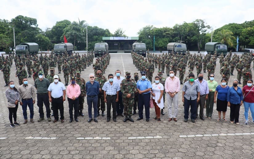 Ejército abre protección de cosecha cafetalera en Managua