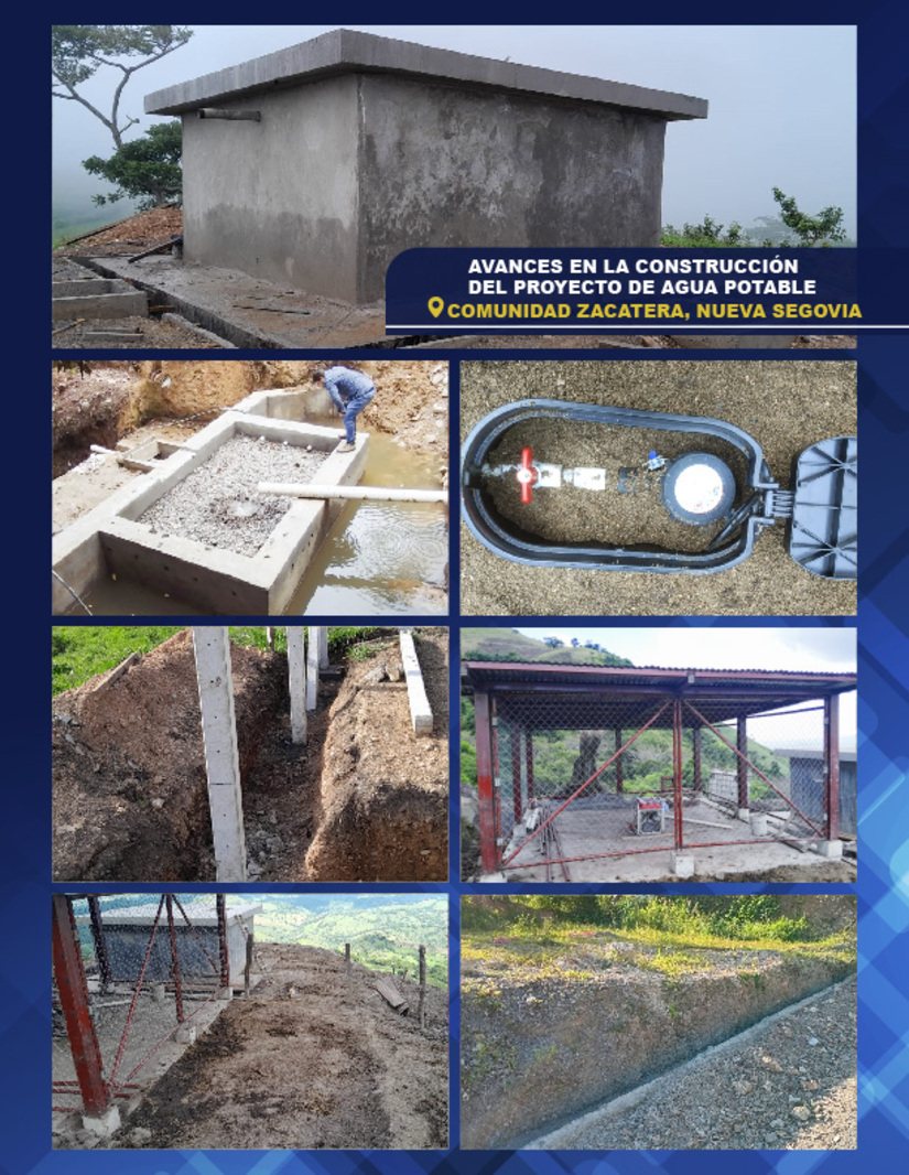 Sistema de agua potable mejorará vida de familias en Zacatera, Wiwilí